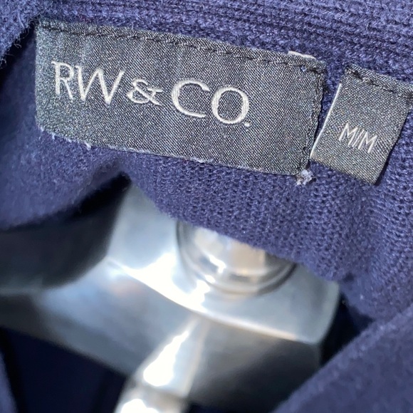 RW & Co. Blue Corduroy Panelled Men’s Cardigan - Picture 3 of 3